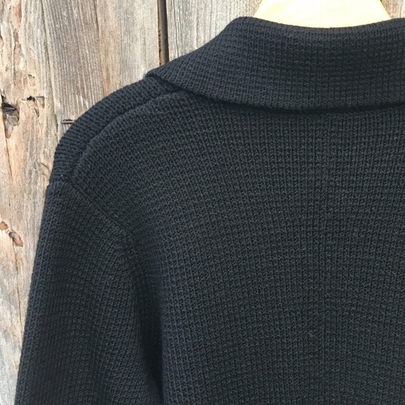 TSE Chunky Knit Cardigan Merino Wool Black XL - Picture 8 of 14